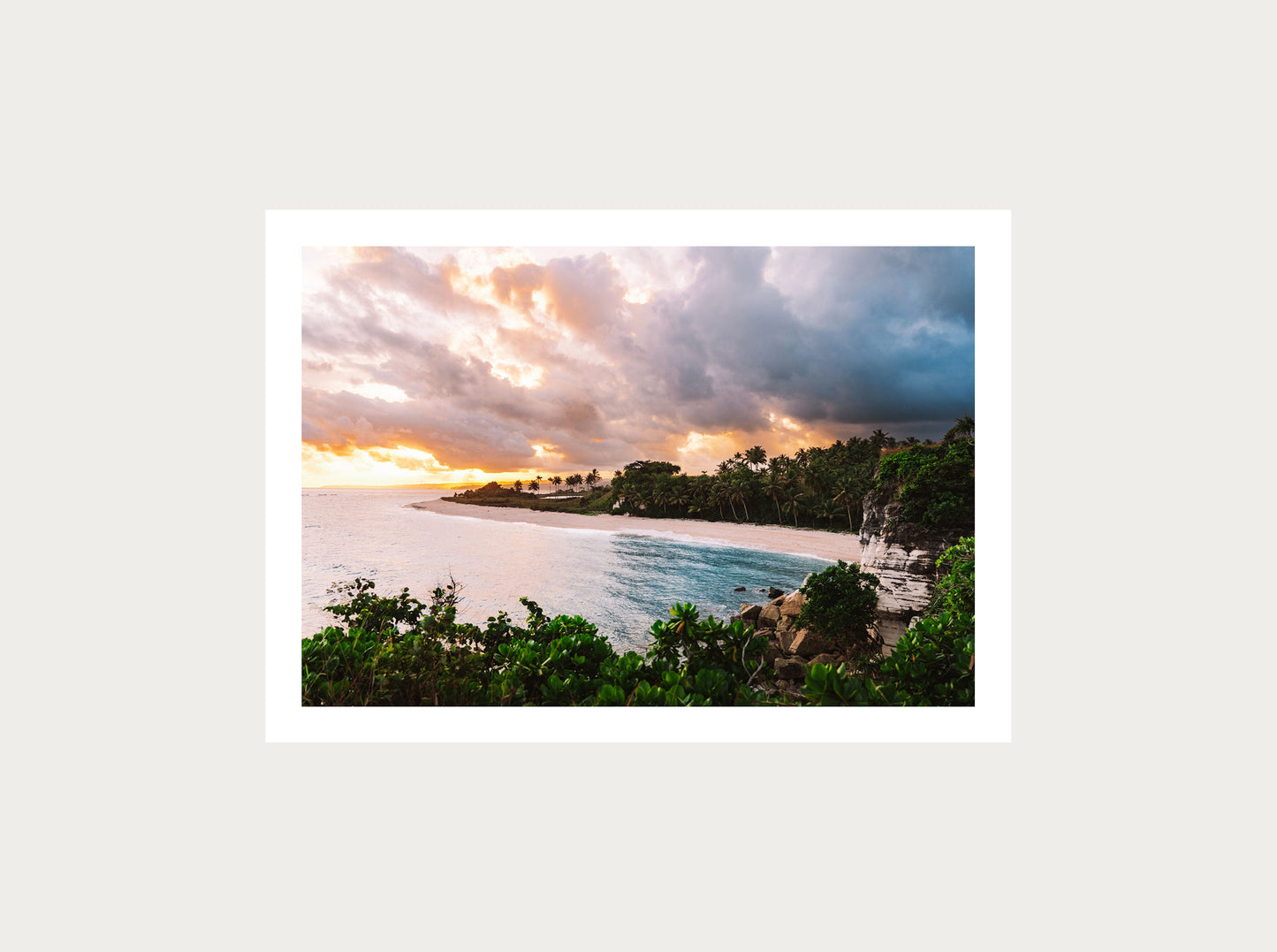 Coucher de soleil dans la baie