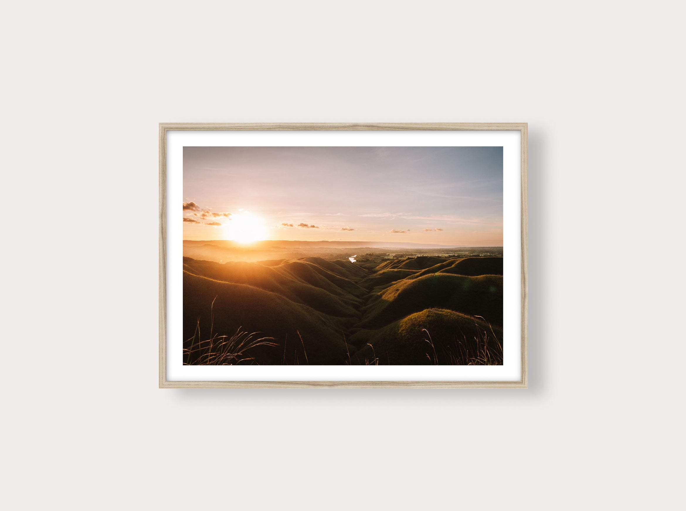 Coucher de soleil sur les collines