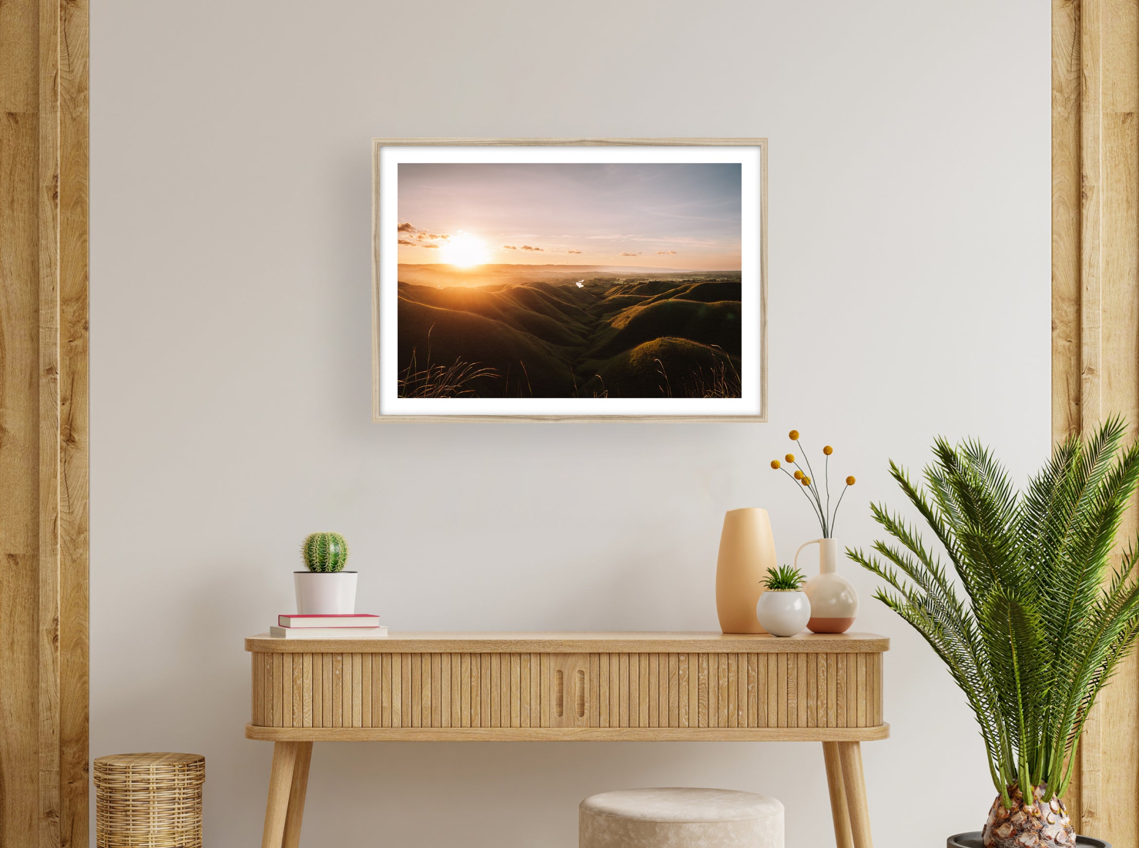 Coucher de soleil sur les collines