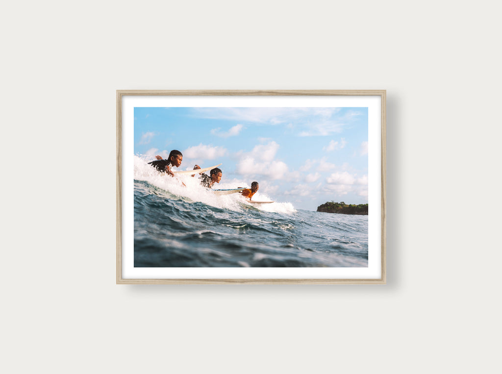 Trio de surfeurs