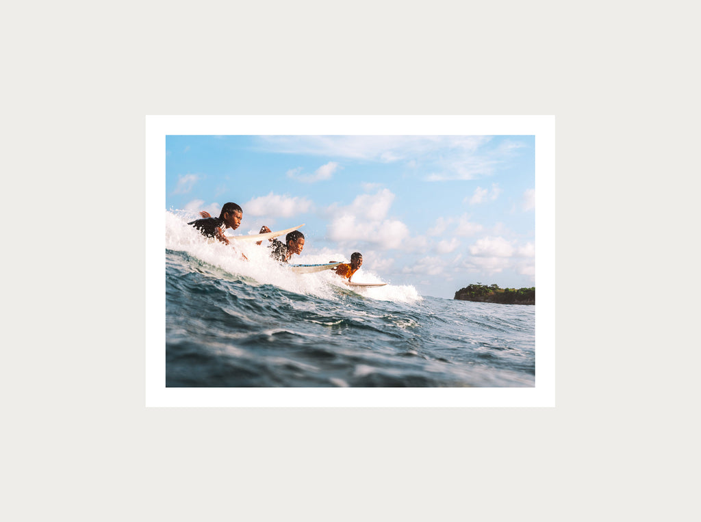 Trio de surfeurs