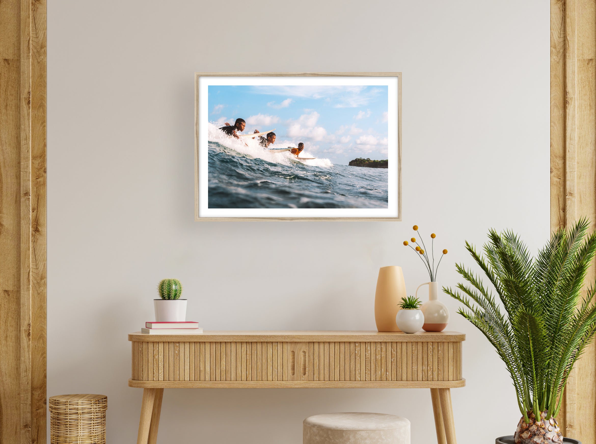 Trio de surfeurs