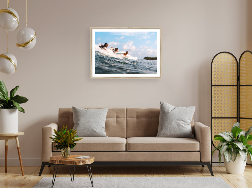 Trio de surfeurs