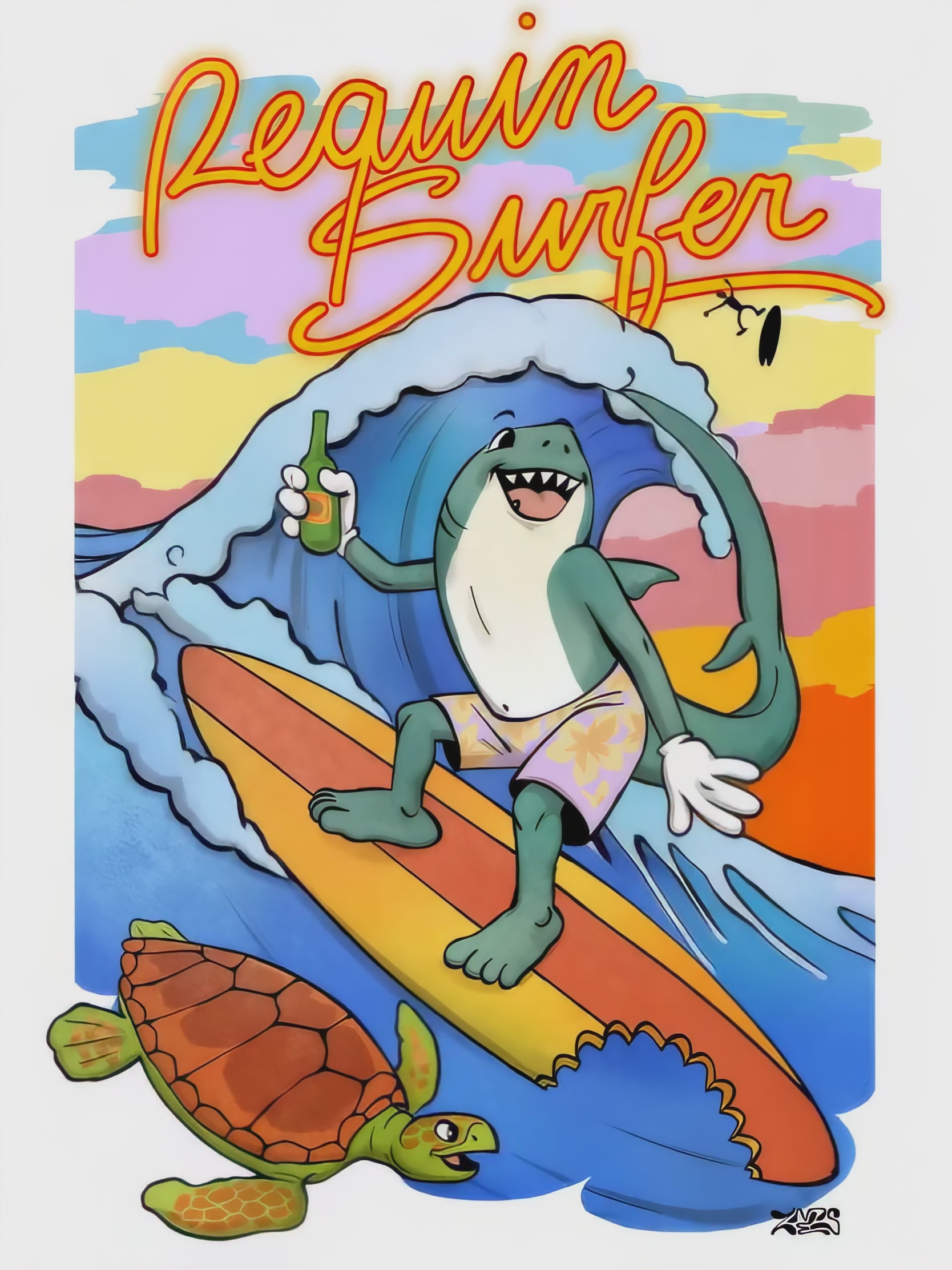 Requin Surfer - T-shirt